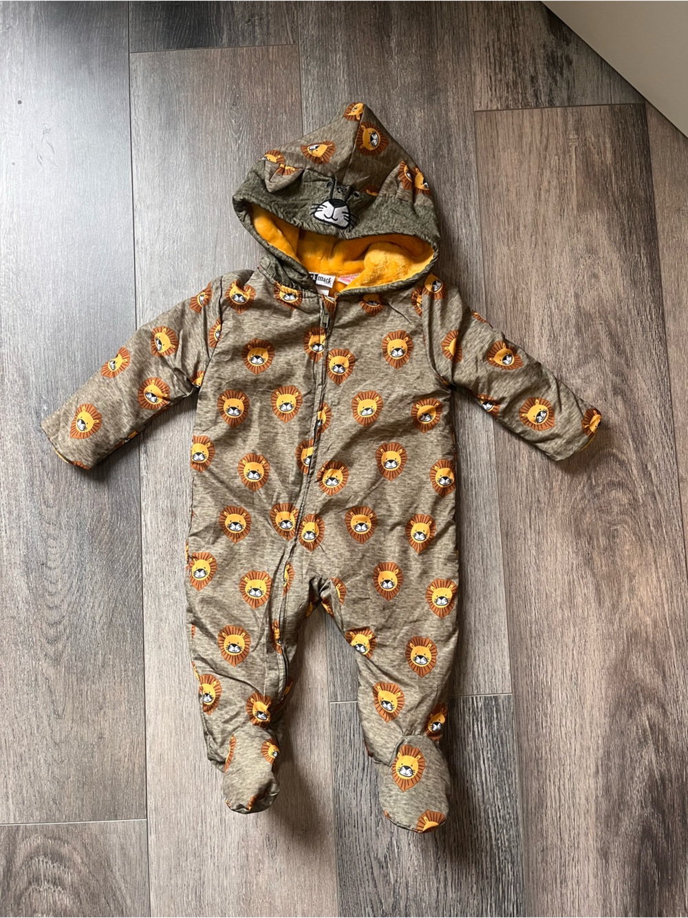 MickMack Lion-Print Hooded Infant Snowsuit